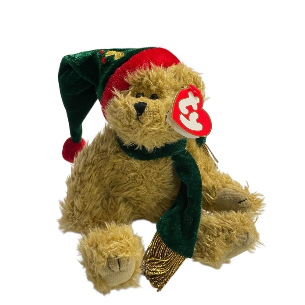 Ty Attic Treasures Spruce Bear 1998 Christmas Holiday Plush Collectible w/ Tags - Picture 12 of 14